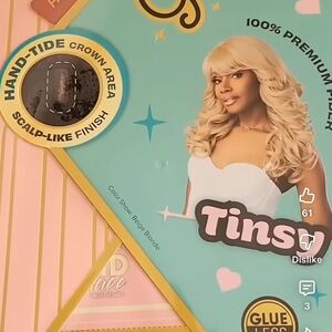 Tinsy in Color 2. Hand Tied. Lace Glueless Crown Wig.